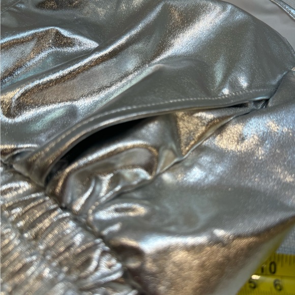 NWT PESION Women's Metallic Shiny Shorts Sparkly Rave Hot Short Pants Small - Picture 6 of 8